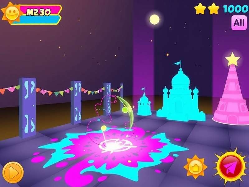 Holi Glow Guru Game Screenshot